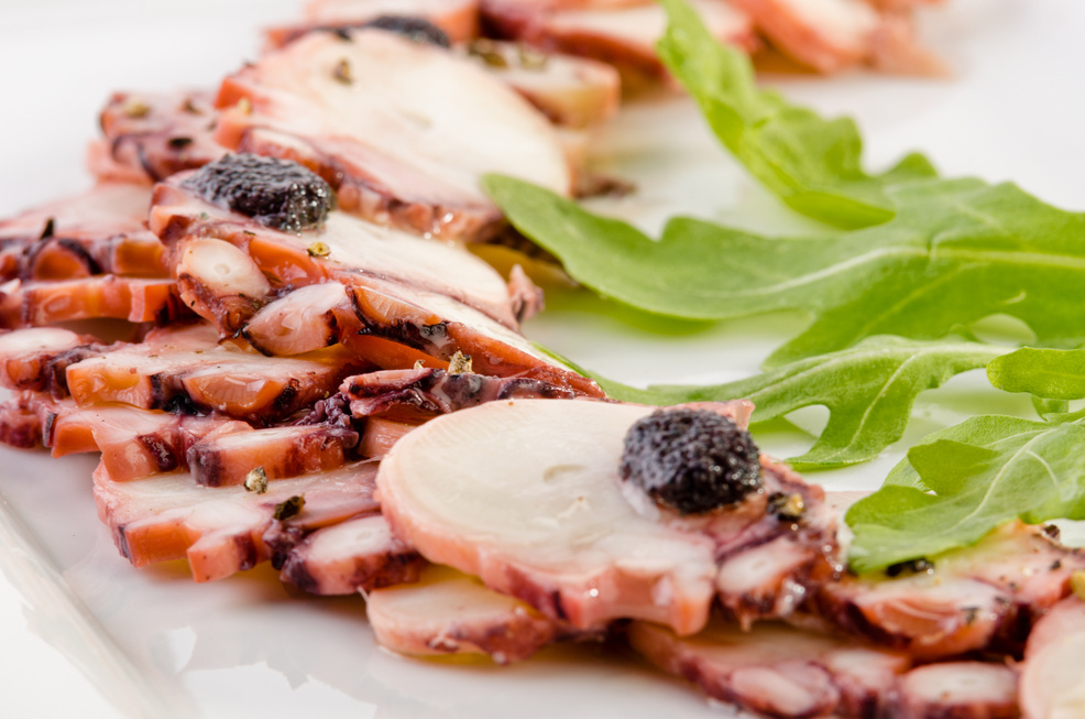 Octopus carpaccio